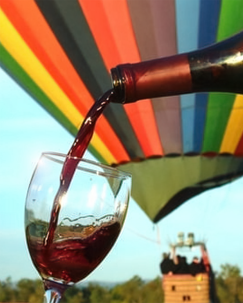 Wine tasting with balloon